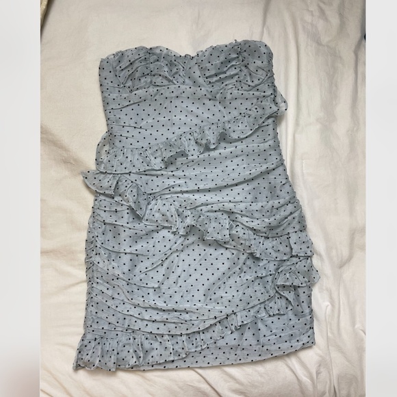 ⭐️ Mimosa Time Polka Dot Chic Glam Girly Party Classy Ruffle Elegant Mini Dress - Picture 12 of 12